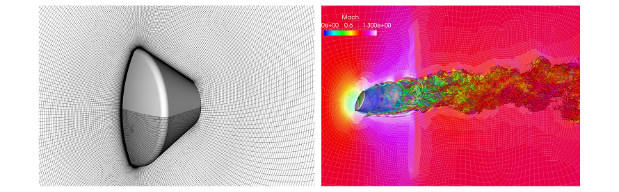 Adaptive Structured Meshing for Hypersonic Reentry Capsule CFD